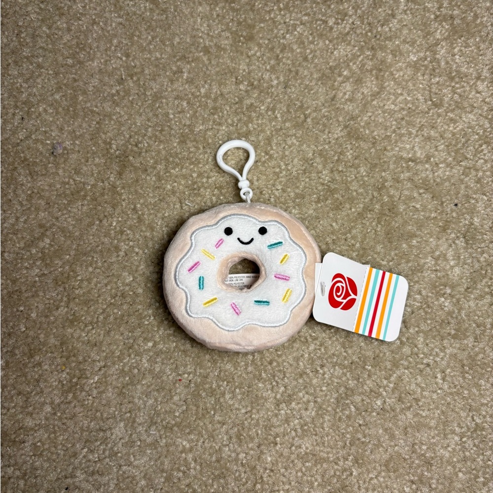 Cute Donut Keychain with Sprinkles